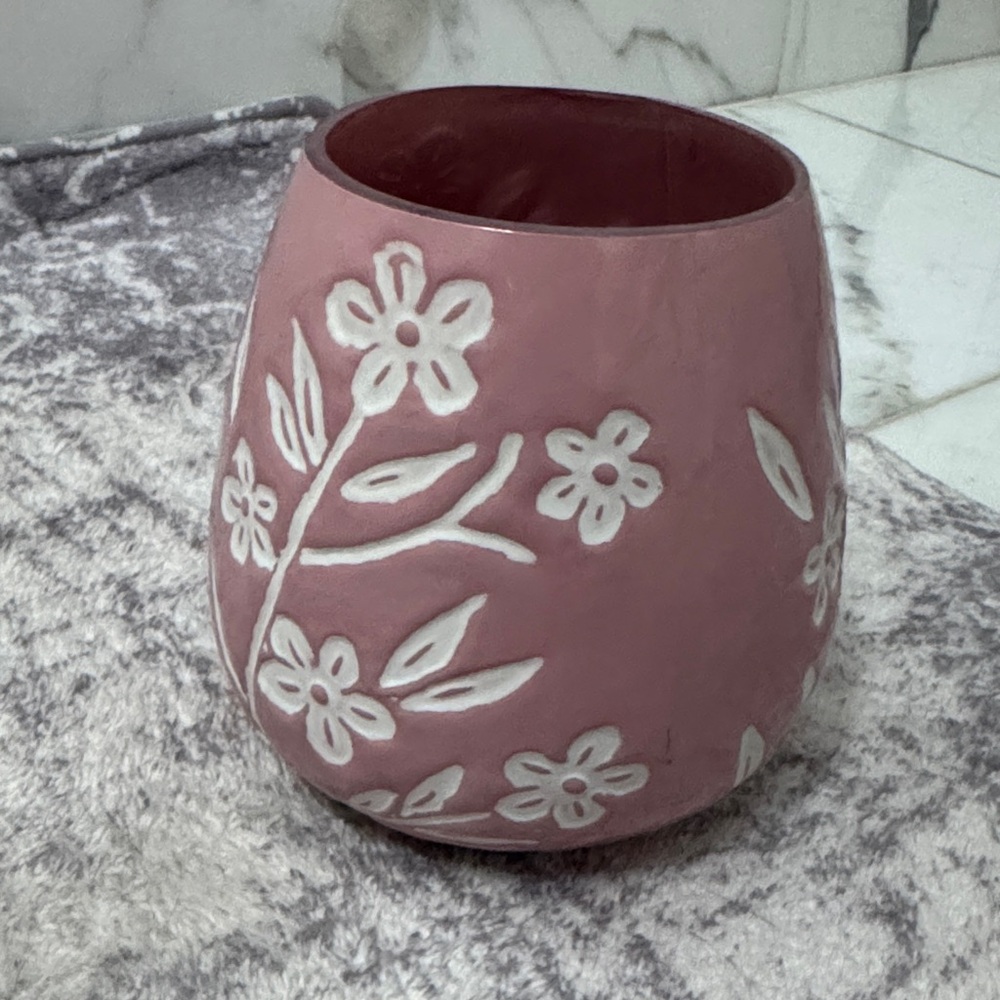 Pink Floral Ceramic Vase